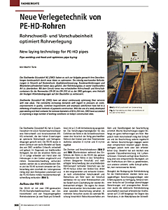 Neue Verlegetechnik von PE-HD-Rohren