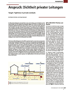 Anspruch: Dichtheit privater Leitungen