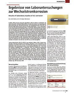 Ergebnisse von Laboruntersuchungen zur Wechselstromkorrosion