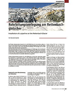 Rohrleitungsverlegung am Rettenbachgletscher