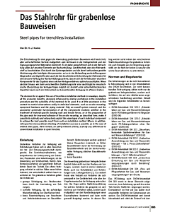 Das Stahlrohr für grabenlose Bauweisen