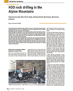 HDD rock drilling in the Alpine Mountains Impressive job sites from Italy, Switzerland, Germany, Slovenia, Austria