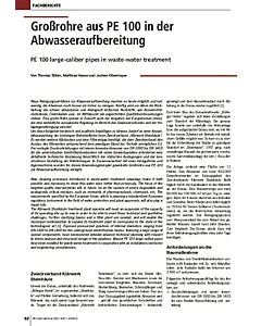 Großrohre aus PE 100 in der Abwasseraufbereitung