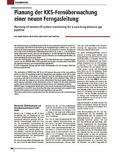 Planung der KKS-Fernüberwachung einer neuen Ferngasleitung