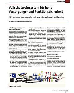 Vollschutzrohrsystem für hohe Versorgungs- und Funktionssicherheit