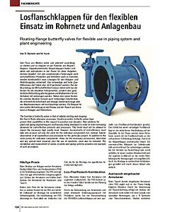 Losflanschklappen für den flexiblen Einsatz im Rohrnetz und Anlagenbau