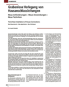 Grabenlose Verlegung von Hausanschlussleitungen