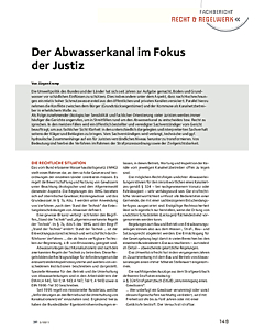 Der Abwasserkanal im Fokus der Justiz