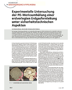 Experimentelle Untersuchung der PE-Werksumhüllung einer erdverlegten Erdgasfernleitung unter sicherheitstechnischen Aspekten