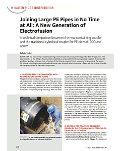 Joining Large PE Pipes in No Time at All: A New Generation of Electrofusion