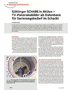 Göttinger SCHABE in Aktion - TV-Panoramabilder als Datenbasis für Sanierungsbedarf im Schacht
