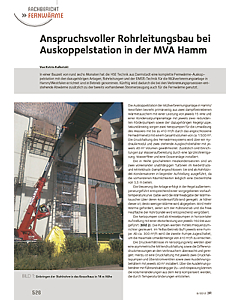 Anspruchsvoller Rohrleitungsbau bei Auskoppelstation in der MVA Hamm