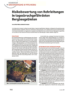 Risikobewertung von Rohrleitungen in tagesbruchgefährdeten Bergbaugebieten