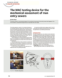The MAC testing device for the mechanical assessment of man entry sewers