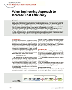 Value Engineering Approach to Increase Cost Efficiency