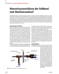 Wasserhausanschlüsse der Schlüssel zum Glasfaserausbau?