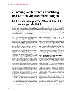 Zulassungsverfahren für Errichtung und Betrieb von Rohrfernleitungen