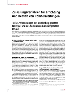 Zulassungsverfahren für Errichtung und Betrieb von Rohrfernleitungen