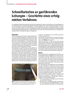 Schweißarbeiten an gasführenden Leitungen – Geschichte eines erfolgreichen Verfahrens