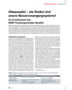 Klimawandel – wie flexibel sind unsere Wasserversorgungssysteme?