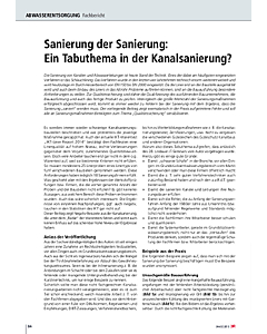 Sanierung der Sanierung: Ein Tabuthema in der Kanalsanierung?