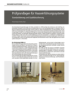 Prüfgrundlagen für Hauseinführungssysteme