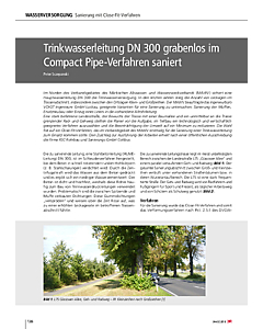 Trinkwasserleitung DN 300 grabenlos im Compact Pipe-Verfahren saniert