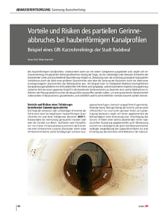 Vorteile und Risiken des partiellen Gerinneabbruches bei haubenförmigen Kanalprofilen