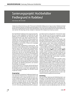 Sanierungsprojekt Hochbehälter Fiedlergrund in Radebeul