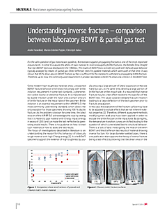 Understanding inverse fracture – comparison between laboratory BDWT & partial gas test