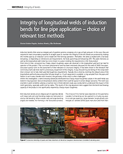 Integrity of longitudinal welds of induction bends for line pipe application – choice of relevant test methods