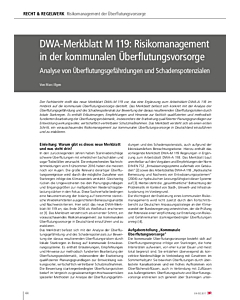 DWA-Merkblatt M 119: Risikomanagement in der kommunalen Überflutungsvorsorge