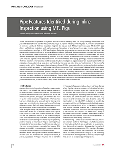 Pipe Features Identified during Inline Inspection using MFL Pigs
