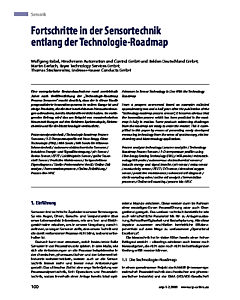 Fortschritte in der Sensortechnik entlang der Technologie-Roadmap