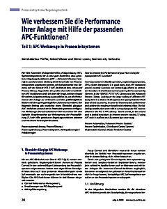Wie verbessern Sie die Performance Ihrer Anlage mit Hilfe der passenden APC-Funktionen?