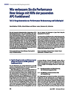 Wie verbessern Sie die Performance. Ihrer Anlage mit Hilfe der passenden APC-Funktionen?