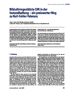 Bildschirmgestützte CAR in der Instandhaltung - ein preiswerter Weg zu Null-Fehler-Toleranz