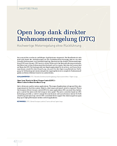 Open loop dank direkter Drehmomentregelung (DTC) Hochwertige Motorregelung ohne Rückführung)