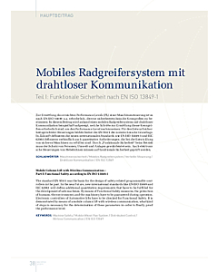 Mobiles Radgreifersystem mit drahtloser Kommunikation