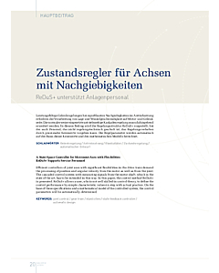 Zustandsregler für Achsen mit Nachgiebigkeiten