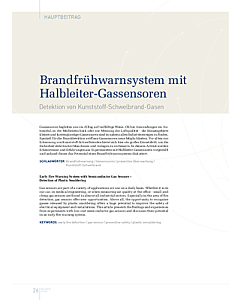 Brandfrühwarnsystem mit Halbleiter-Gassensoren
