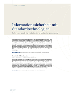 Informationssicherheit mit Standardtechnologien