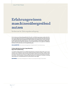 Erfahrungswissen maschinenübergreifend nutzen