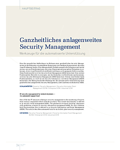 Ganzheitliches anlagenweites Security Management