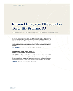 Entwicklung von IT-Security-Tests für Profinet IO