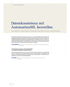 Datenkonsistenz mit AutomationML herstellen