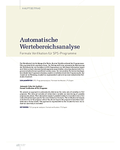 Automatische Wertebereichsanalyse