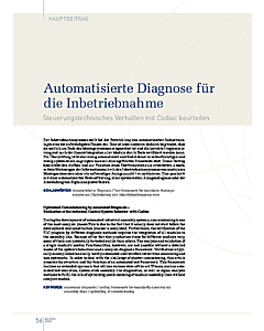 Automatisierte Diagnose für die Inbetriebnahme