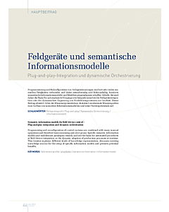 Feldgeräte und semantische Informationsmodelle