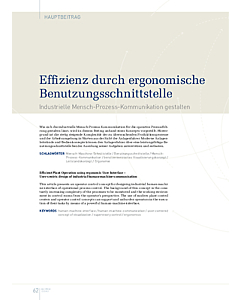 Effizienz durch ergonomische Benutzungsschnittstelle